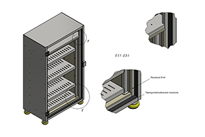 Чертеж шкафа для литий-ионных АКБ серии БШ-О
