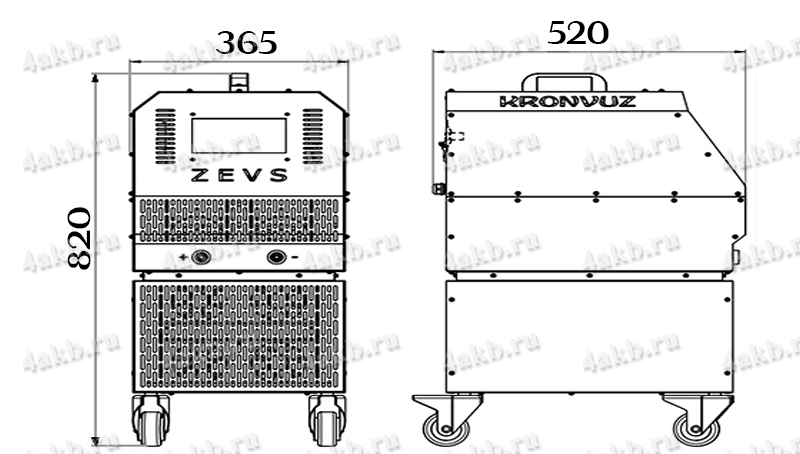 Чертеж импульсного зарядно-разрядного устройства серии ZEVS-R