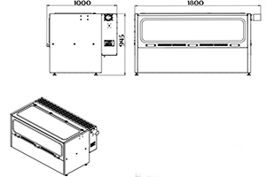 Чертеж зарядного шкафа Светоч-01-06 без зарядного устройства