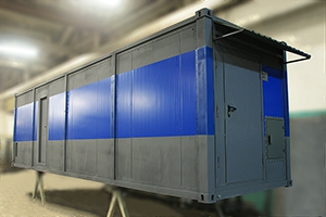 Фотографии аккумуляторной мастерской на базе двух 9-ти метровых контейнеров