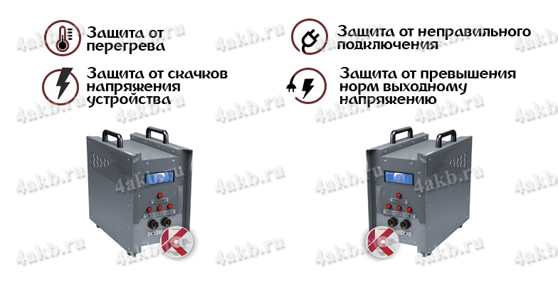 Качества устройства для зарядки щелочных и кислотных аккумуляторов