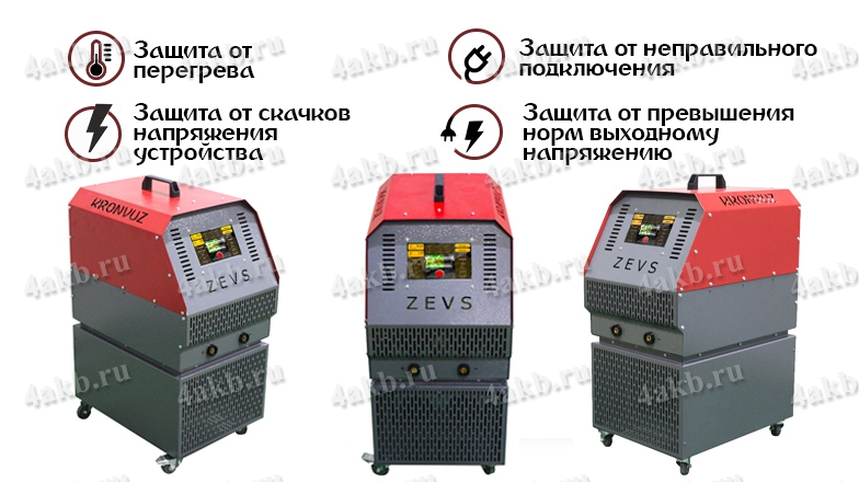 Защитные качества устройства для зарядки щелочных и кислотных аккумуляторов