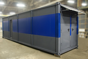 Фотографии аккумуляторной мастерской на базе двух 9-ти метровых контейнеров